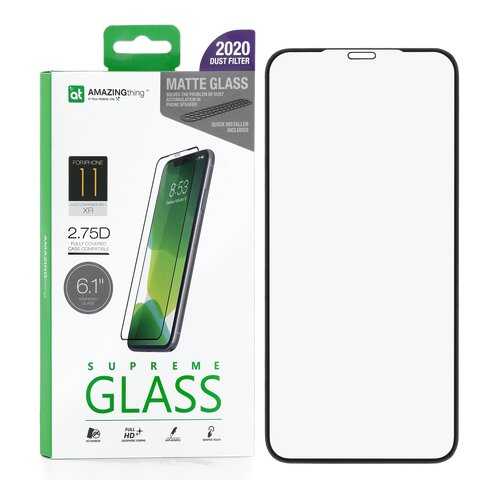 Защитное стекло AMAZINGthing Full Glue Anti-Glare Black 0.33mm для Apple iPhone XR в Фианит-Ломбард