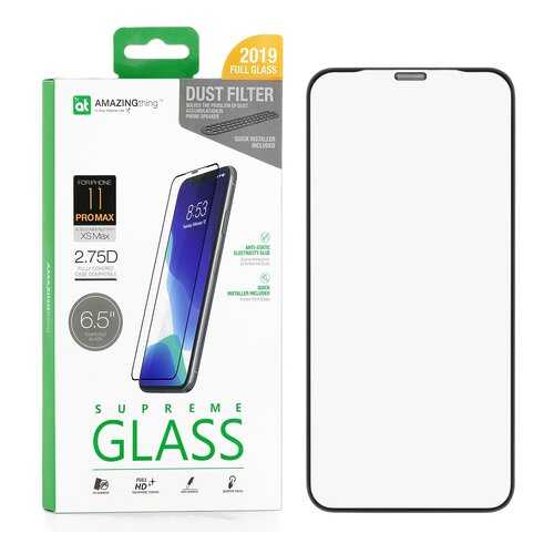 Защитное стекло AMAZINGthing SupremeGlass Dust Filter Black 0.3mm для Apple iPhone XS Max в Фианит-Ломбард