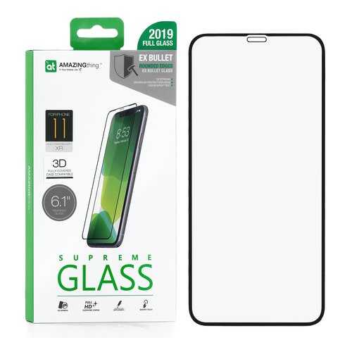 Защитное стекло AMAZINGthing SupremeGlass Full Glue Black 0.3mm для Apple iPhone XR в Фианит-Ломбард