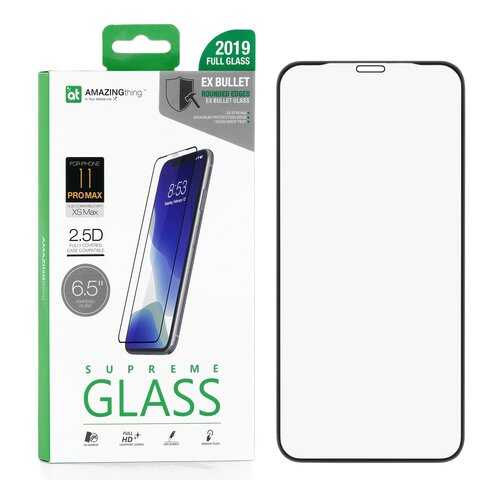 Защитное стекло AMAZINGthing SupremeGlass Full Glue Black 0.3mm для Apple iPhone XS Max в Фианит-Ломбард