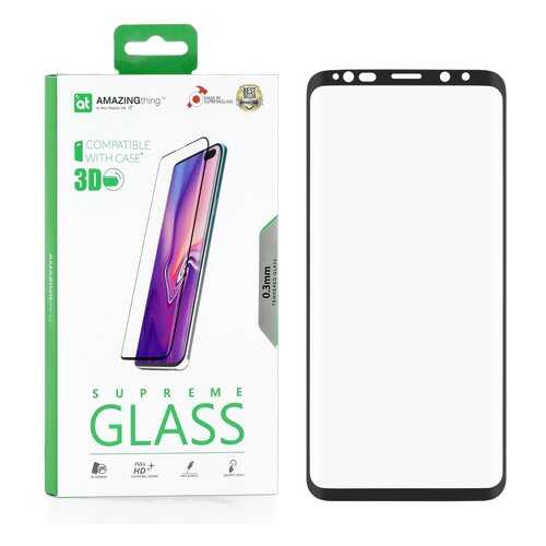 Защитное стекло AMAZINGthing SupremeGlass Full Screen 3D Black для Samsung Galaxy S9 Plus в Фианит-Ломбард