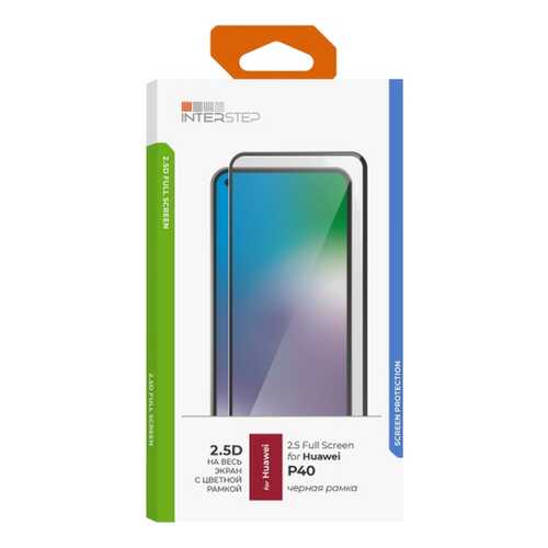 Защитное стекло для смартфона InterStep 2.5D для Huawei P40 Black в Фианит-Ломбард
