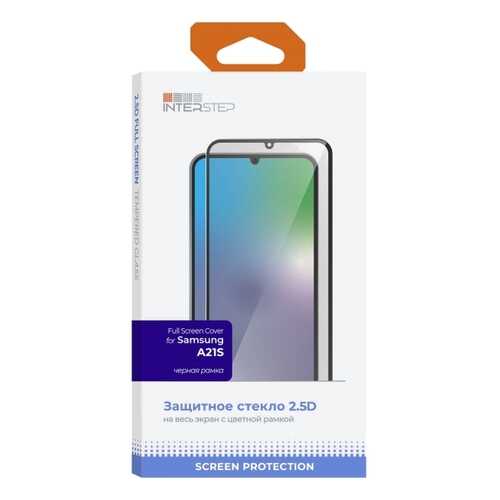 Защитное стекло для смартфона InterStep Full Screen Cover для Galaxy A21, Black в Фианит-Ломбард