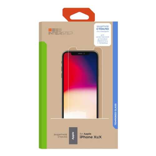 Защитное стекло InterStep для Apple iPhone X/iPhone XS (IS-TG-IPHONXSCL-UA3B202) в Фианит-Ломбард