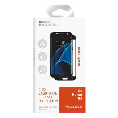 Защитное стекло InterStep для Honor Honor 8x Black в Фианит-Ломбард