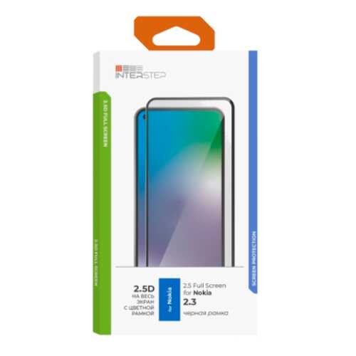 Защитное стекло InterStep для Nokia 2.3 Black в Фианит-Ломбард