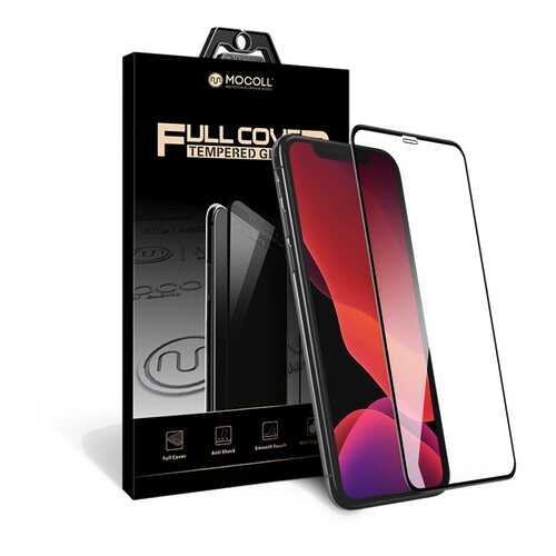 Защитное стекло MOCOLL 2.5D для iPhone 11 PRO / XS / X Черное (Серия Storm) в Фианит-Ломбард