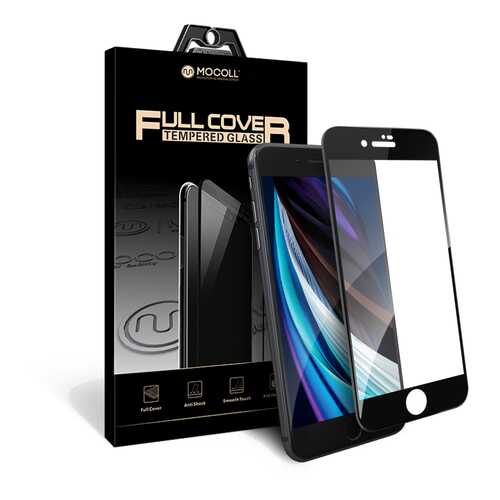 Защитное стекло MOCOLL 2.5D для iPhone SE 2020 / 7 / 8 Черное (Серия Storm) в Фианит-Ломбард