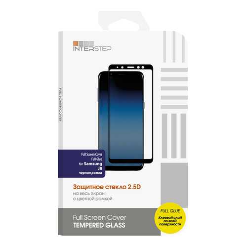 Защитное стекло NoBrand для Samsung Galaxy J8 (2018) Black в Фианит-Ломбард