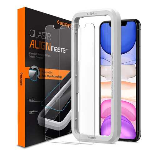 Защитное стекло Spigen Align Glas.tR 2 pack (AGL00101) для iPhone 11/XR (Clear) в Фианит-Ломбард