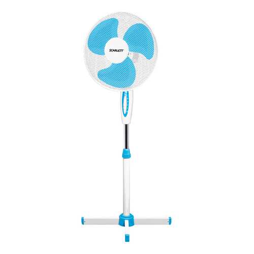 Вентилятор напольный Scarlett SC-SF111B04 white/blue в Фианит-Ломбард