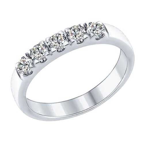 Кольцо женское SOKOLOV из серебра со Swarovski Zirconia 89010061 р.18.5 в Фианит-Ломбард