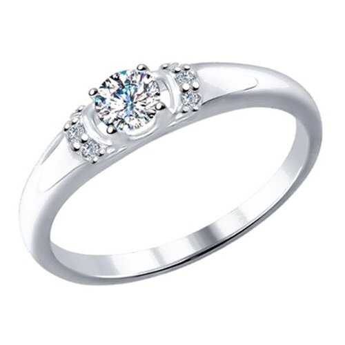 Кольцо женское SOKOLOV из серебра с swarovski zirconia 89010035 р.16 в Фианит-Ломбард