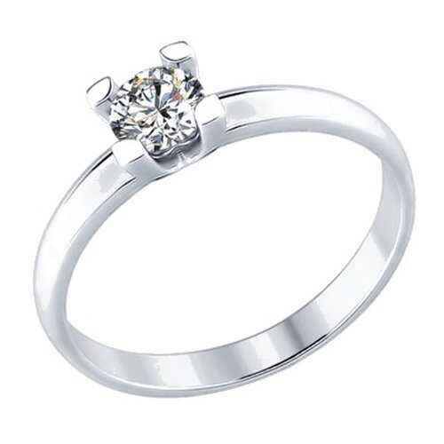 Кольцо женское SOKOLOV из серебра со Swarovski Zirconia 89010056 р.18.5 в Фианит-Ломбард