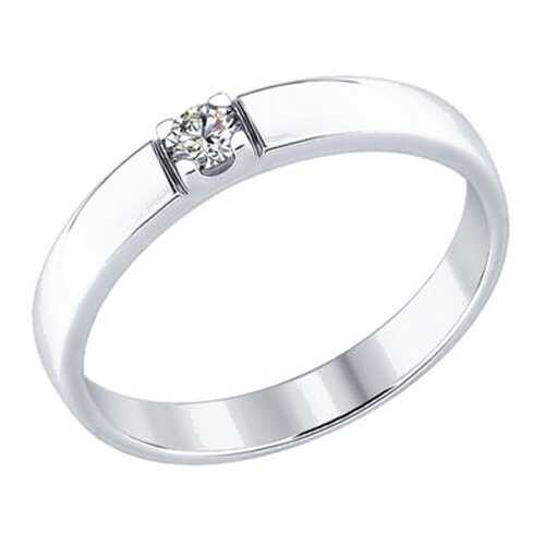 Кольцо женское SOKOLOV из серебра со Swarovski Zirconia 89010057 р.18 в Фианит-Ломбард