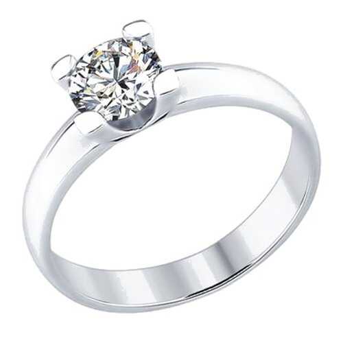 Кольцо женское SOKOLOV из серебра со Swarovski Zirconia 89010058 р.19.5 в Фианит-Ломбард