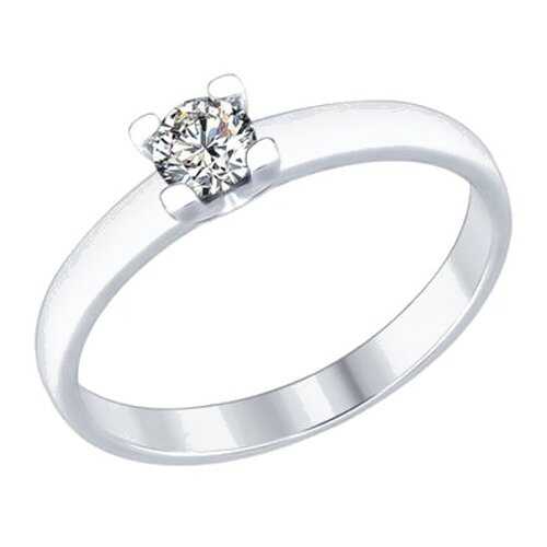 Кольцо женское SOKOLOV из серебра со Swarovski Zirconia 89010060 р.19.5 в Фианит-Ломбард