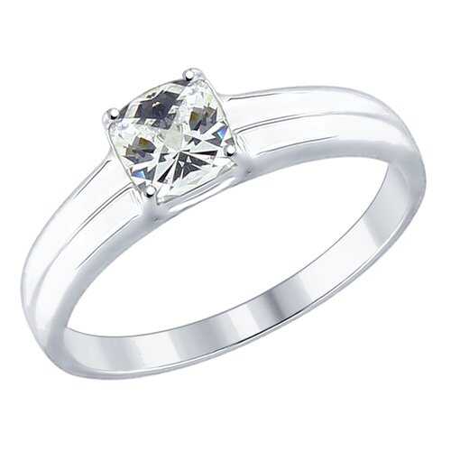 Кольцо женское SOKOLOV из серебра со Swarovski Zirconia 89010067 р.19 в Фианит-Ломбард