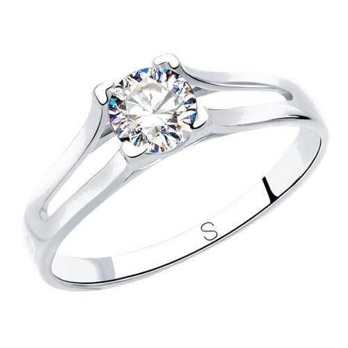 Кольцо женское SOKOLOV из серебра со Swarovski Zirconia 89010119 р.19.5 в Фианит-Ломбард