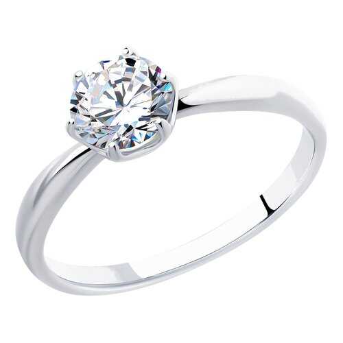 Кольцо женское SOKOLOV из серебра со Swarovski Zirconia 89010123 р.17.5 в Фианит-Ломбард