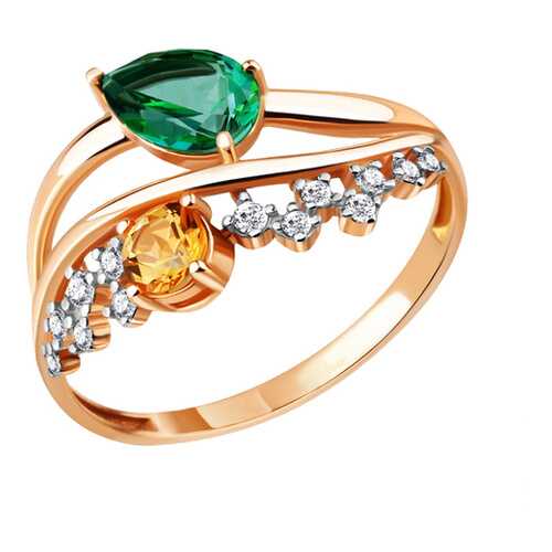 Кольцо женское Aquamarine 65861533А р.19.5 в Фианит-Ломбард