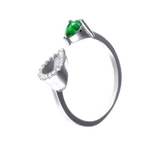 Кольцо женское Джей Ви R-F0662 р.18.5 в Фианит-Ломбард