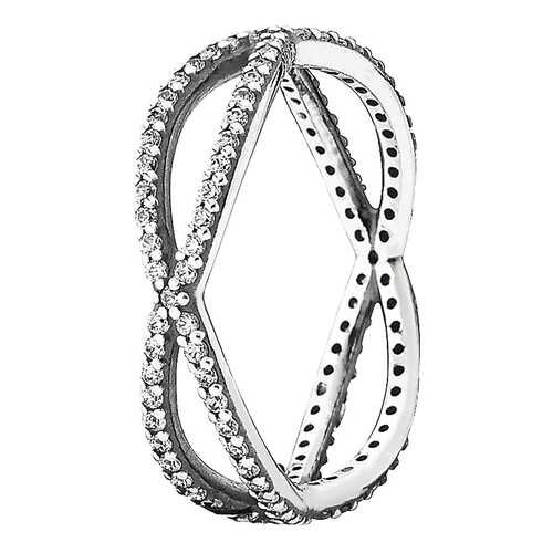 Кольцо женское PANDORA 190930CZ-48 серебряное р.15 в Фианит-Ломбард