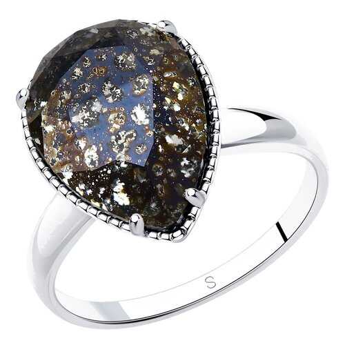 Кольцо женское SOKOLOV из серебра с кристаллом Swarovski 94012037 р.19 в Фианит-Ломбард
