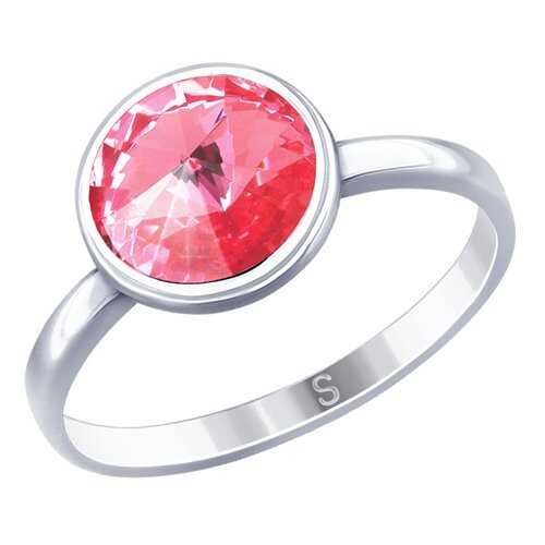 Кольцо женское SOKOLOV из серебра с кристаллом Swarovski 94012601 р.19 в Фианит-Ломбард