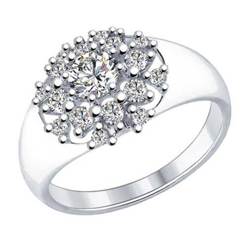 Кольцо женское SOKOLOV из серебра со Swarovski Zirconia 89010052 р.18 в Фианит-Ломбард