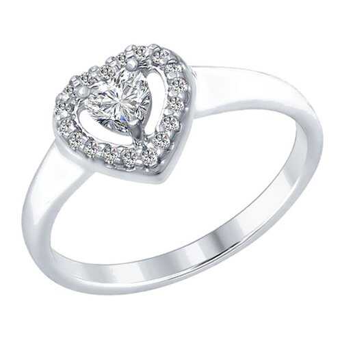 Кольцо женское SOKOLOV из серебра со Swarovski Zirconia 89010068 р.18.5 в Фианит-Ломбард