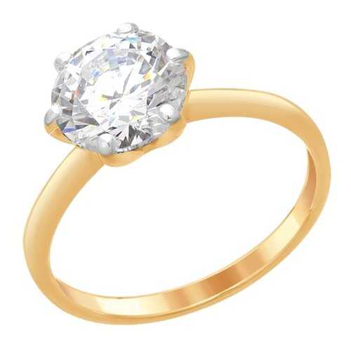 Кольцо женское SOKOLOV из серебра со Swarovski Zirconia 89010075 р.17 в Фианит-Ломбард