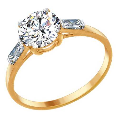 Кольцо женское SOKOLOV из серебра со Swarovski Zirconia 89010077 р.17.5 в Фианит-Ломбард