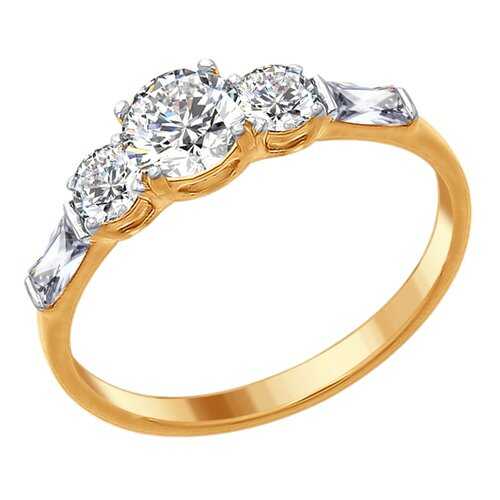 Кольцо женское SOKOLOV из серебра со Swarovski Zirconia 89010078 р.17 в Фианит-Ломбард