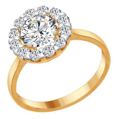 Кольцо женское SOKOLOV из серебра со Swarovski Zirconia 89010084 р.17 в Фианит-Ломбард