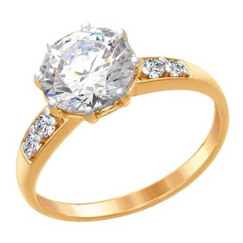 Кольцо женское SOKOLOV из серебра со Swarovski Zirconia 89010085 р.16 в Фианит-Ломбард
