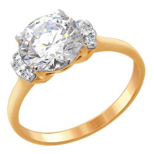 Кольцо женское SOKOLOV из серебра со Swarovski Zirconia 89010088 р.16.5 в Фианит-Ломбард