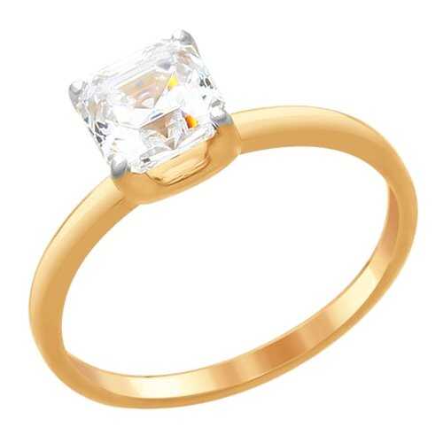 Кольцо женское SOKOLOV из серебра со Swarovski Zirconia 89010100 р.18.5 в Фианит-Ломбард