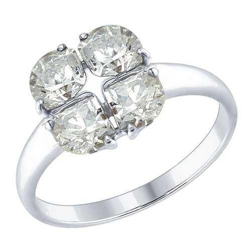 Кольцо женское SOKOLOV из серебра со Swarovski Zirconia 89010104 р.19.5 в Фианит-Ломбард