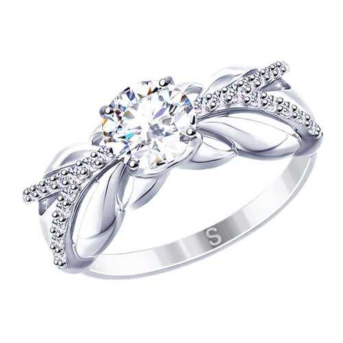 Кольцо женское SOKOLOV из серебра со Swarovski Zirconia 89010110 р.16 в Фианит-Ломбард
