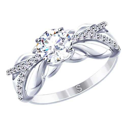 Кольцо женское SOKOLOV из серебра со Swarovski Zirconia 89010110 р.19.5 в Фианит-Ломбард
