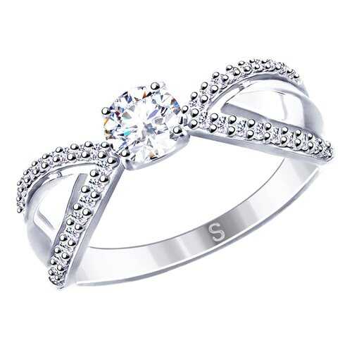 Кольцо женское SOKOLOV из серебра со Swarovski Zirconia 89010111 р.17.5 в Фианит-Ломбард
