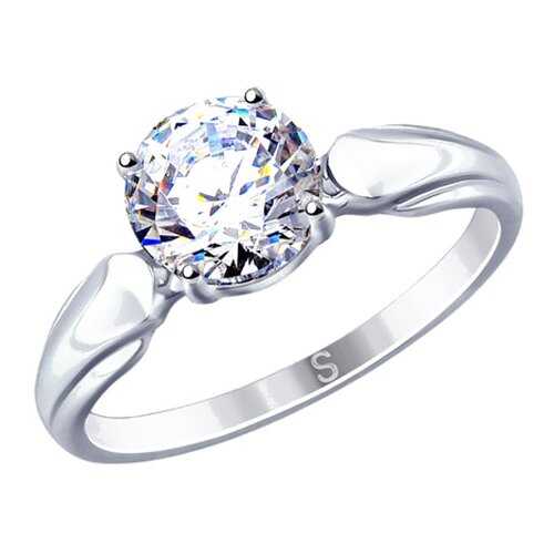 Кольцо женское SOKOLOV из серебра со Swarovski Zirconia 89010113 р.19.5 в Фианит-Ломбард