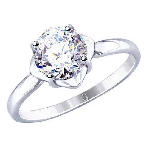 Кольцо женское SOKOLOV из серебра со Swarovski Zirconia 89010115 р.17 в Фианит-Ломбард