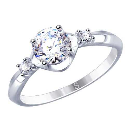 Кольцо женское SOKOLOV из серебра со Swarovski Zirconia 89010116 р.16.5 в Фианит-Ломбард