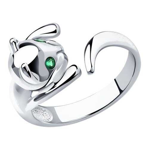 Серебряное кольцо женское «Котёнок» SOKOLOV 94011327 р.17 в Фианит-Ломбард