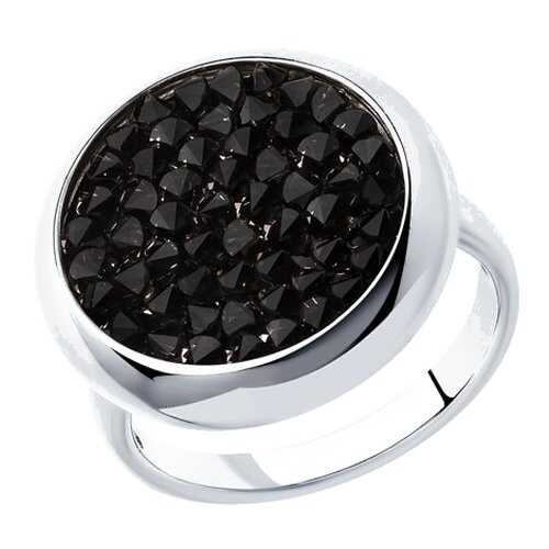Серебряное кольцо женское с кристаллами Swarovski SOKOLOV 94012428 р.16.5 в Фианит-Ломбард