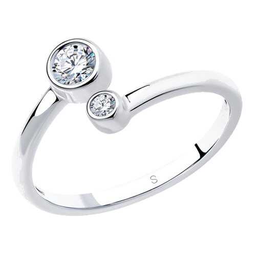 Тонкое кольцо женское «Fashion» SOKOLOV 94011463 р.16 в Фианит-Ломбард