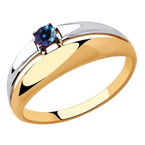 Кольцо женское SOKOLOV из золота с синим Swarovski Zirconia 81010446 р.19 в Фианит-Ломбард