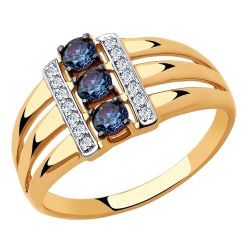 Кольцо женское SOKOLOV из золота с Swarovski Zirconia 81010449 р.17 в Фианит-Ломбард